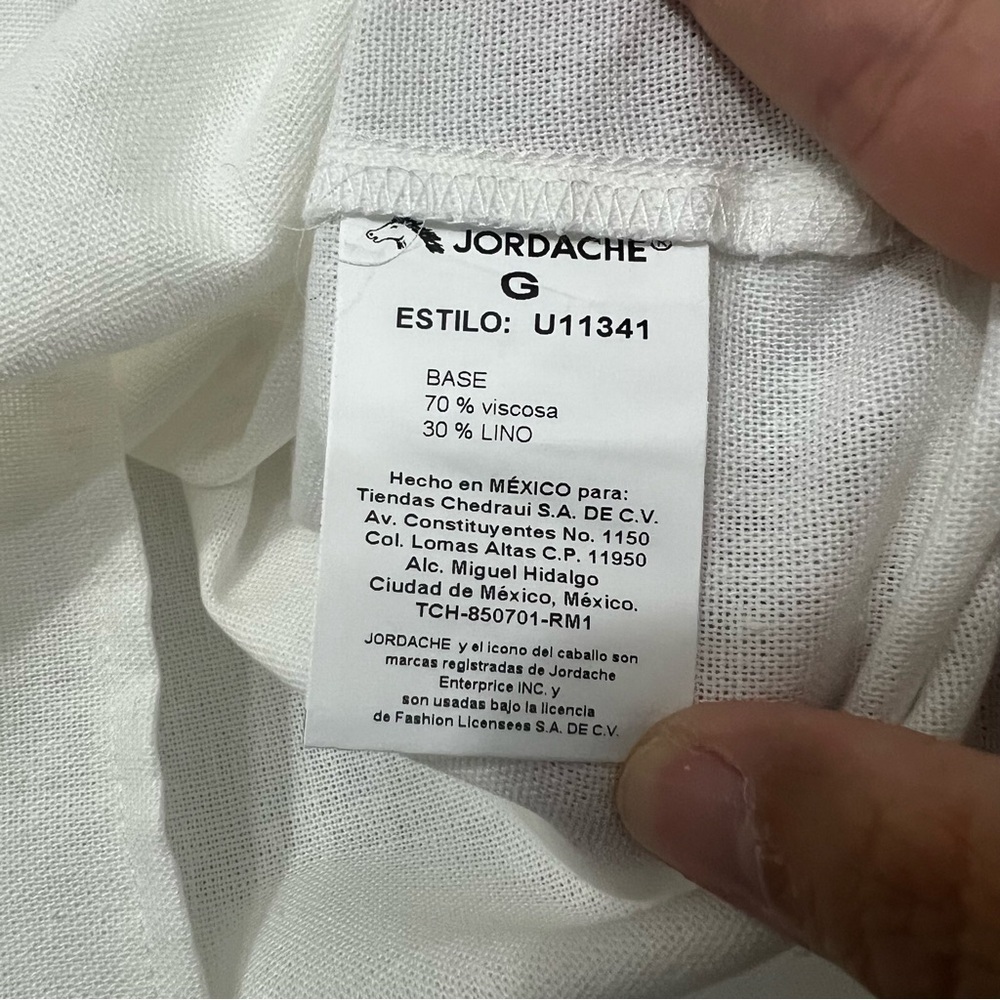 Jordache White Medium Linen Blend Sleeveless Button Down Minimalist Casual Top - Picture 6 of 8